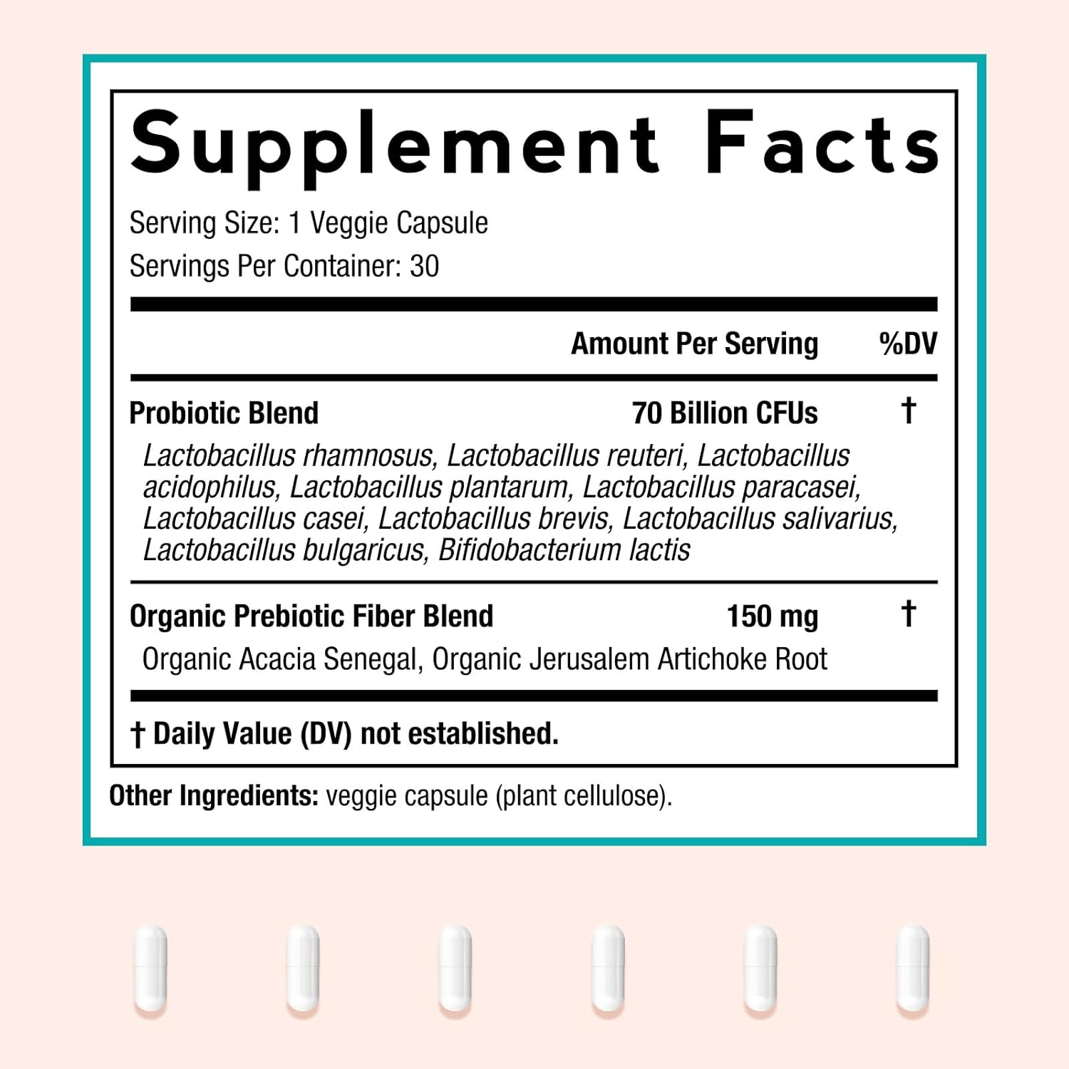 Doctor'S Recipes Probiotics For Women, Organic Prebiotics And Probiotics For Digestive Health, Vaginal Health, 70 Billion Cfu, 10 Strains, Shelf Stable, 30 Capsules : Health & Household