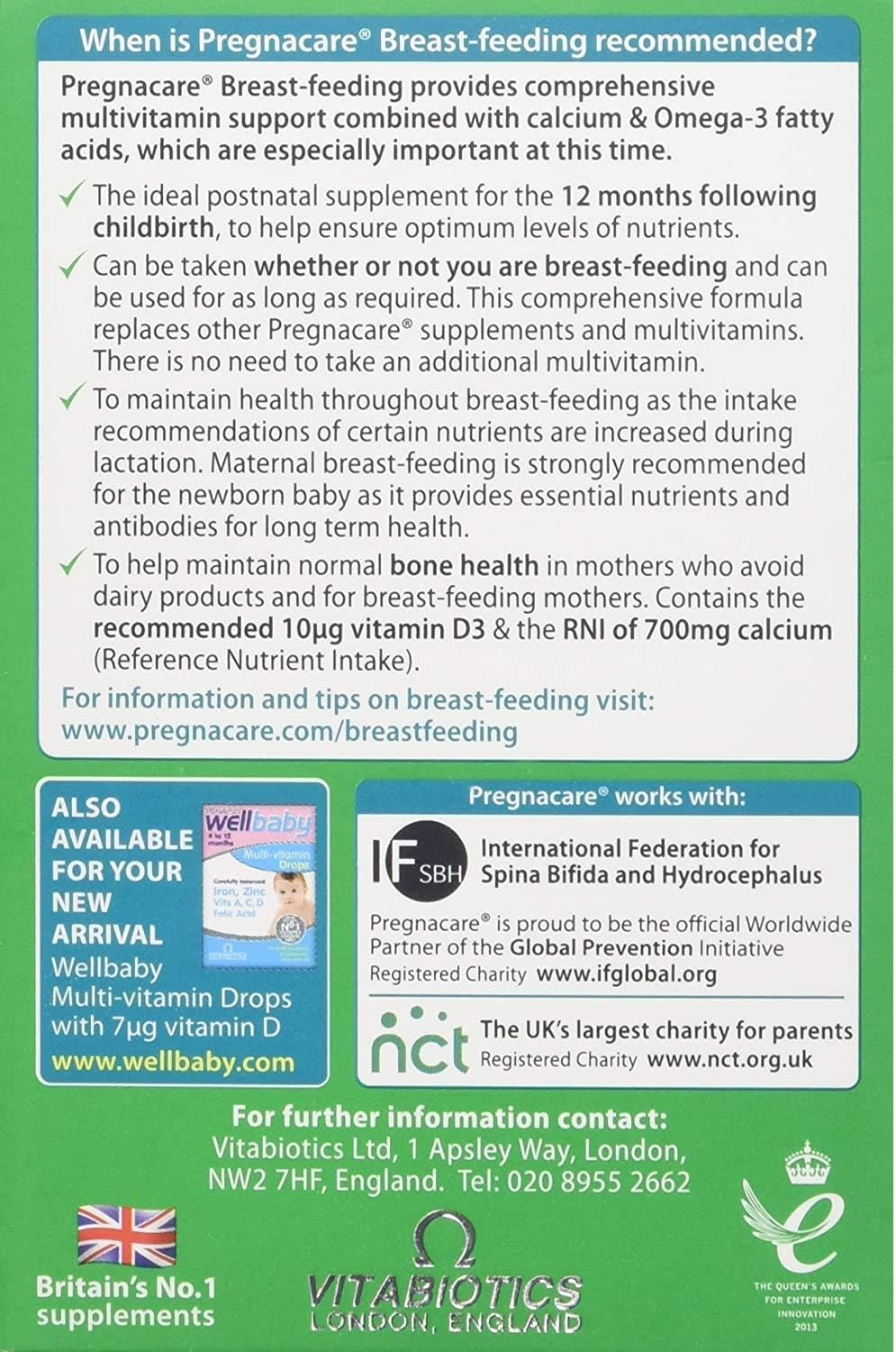 Vitabiotics - Pregnacare - Breast-Feeding - 84 Tablets (Case of 4)