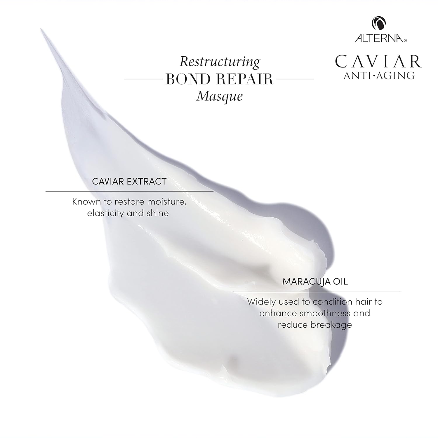 Alterna Caviar Anti-Aging Restructuring Bond Repair Masque, 5.7 Ounce | Strengthens & Protects Damaged Hair , 5.68 Fl Oz (Pack of 1) : Beauty & Personal Care