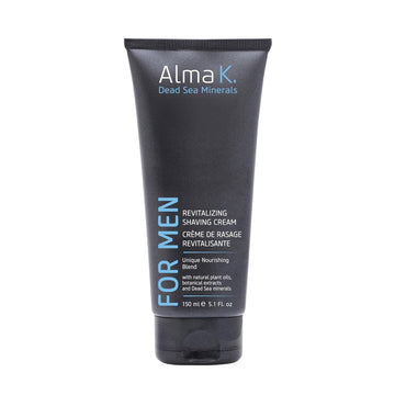 Alma K Revitalizing Shaving Cream - Nourishing And Calming Mens Shaving Cream With Dead Sea Minerals, Argan Oil - Gentle Shave Cream For Men - 5.1 Oz