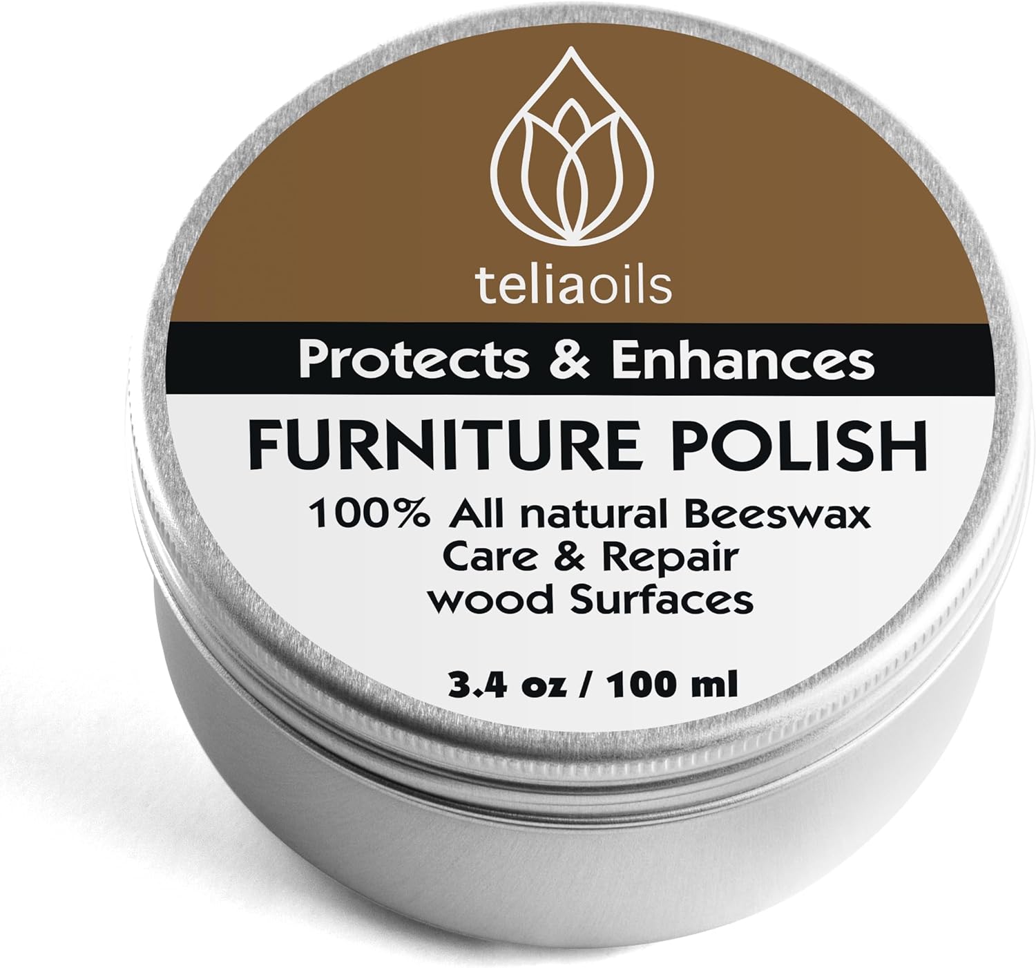 Beeswax Furniture Polish, 100% natural, for any kind of wood, nourishing, renewing, sealing, covering scratches, protecting from drying out, restoring wood’s natural beauty. The best wood wax cream
