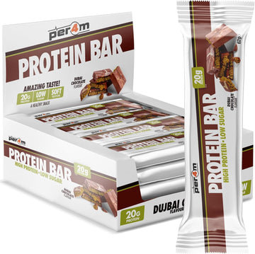 Per4M On-The-Go Protein Bar | High Protein, Low Sugar Bar With 20G Protein | Nutritional & Healthy Gym Snack Bar | Box Of 12 X 62G (Box, Cookies N Creme)