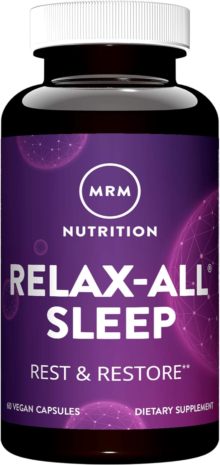 MRM Nutrition Relax-All ® Sleep | Helps You Fall Asleep | Restful + Restorative Sleep | with Melatonin + Ashwagandha| Good night sleep without feeling groggy | Vegan + Gluten Free | 30 servings