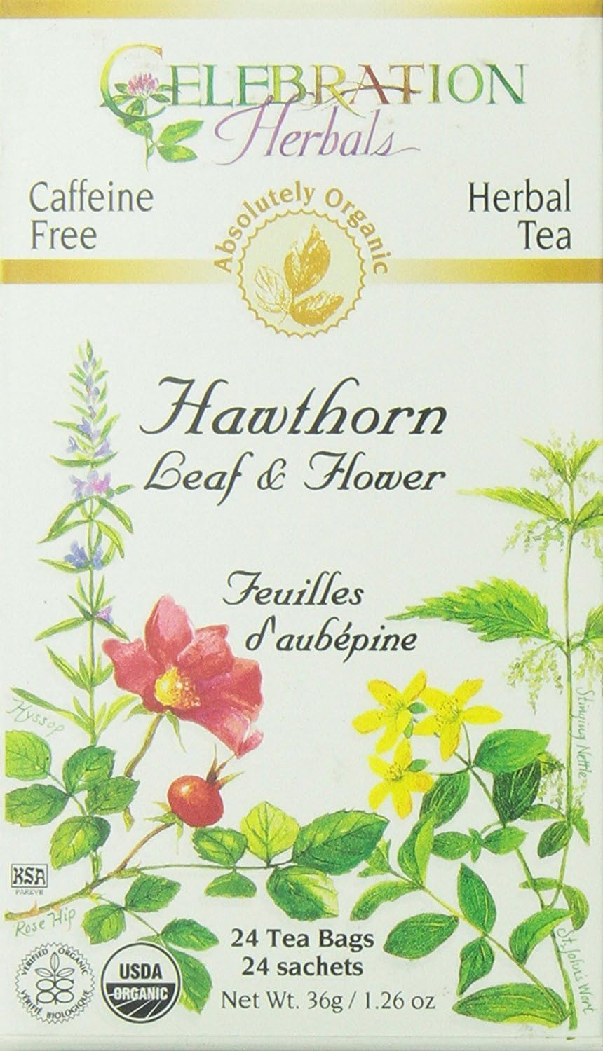 Celebration Herbals Teabags Herbal Tea Hawthorne Leaf And Flower Organic - 24 Herbal Tea Bags