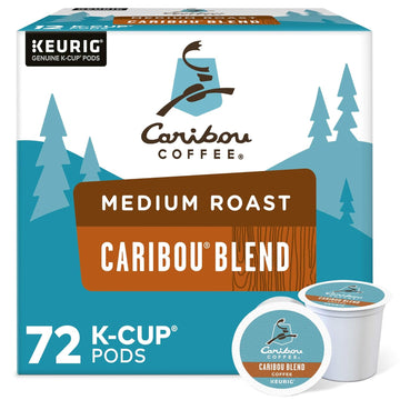 Caribou Coffee Caribou Blend Keurig Single-Serve K-Cup Pod, Medium Roast Coffee, 72 Count (6 Packs of 12)