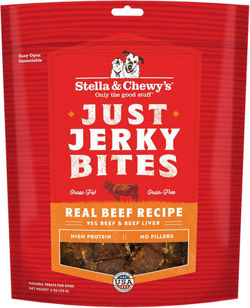 Stella & Chewy'S Just Jerky Bites Real Beef Recipe Dog Treats, 6 Oz. Bag