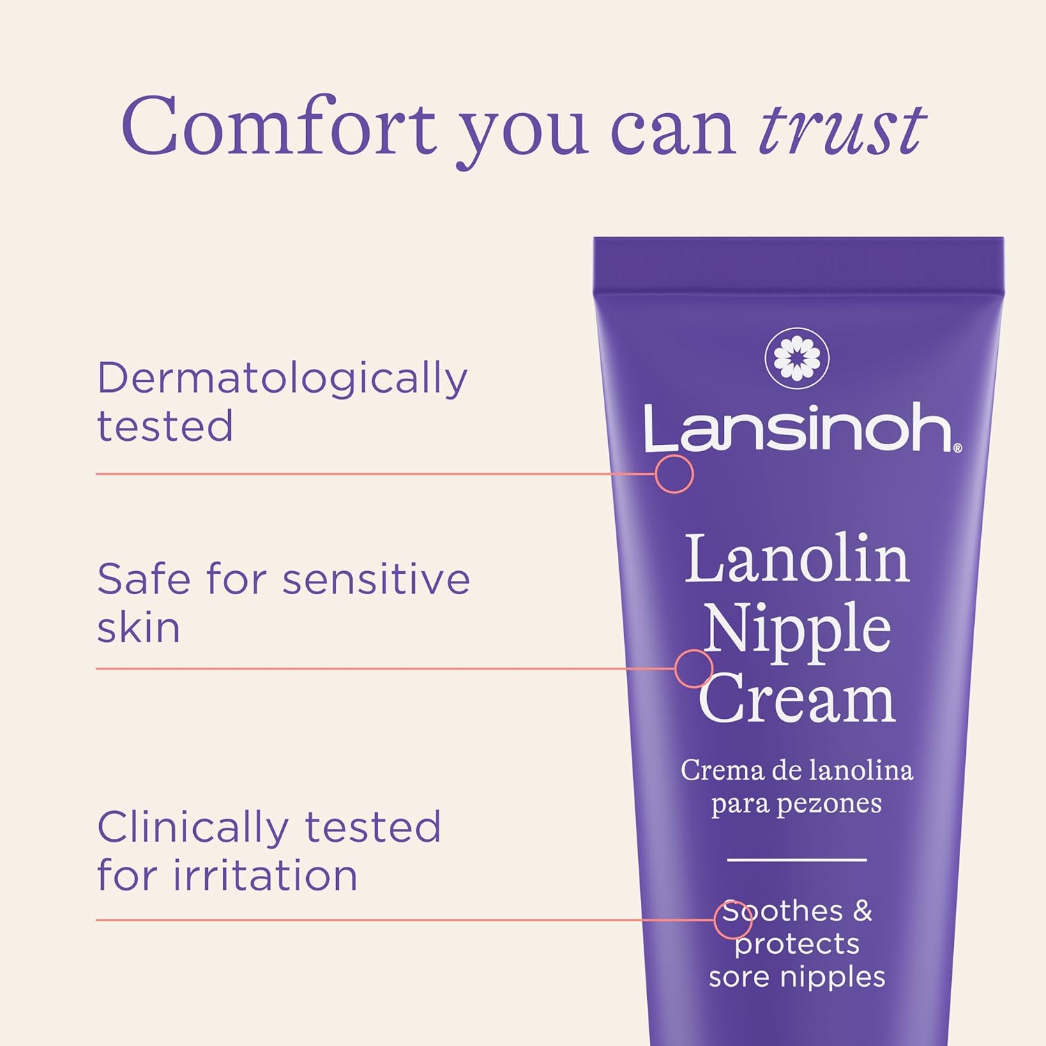 Lansinoh Lanolin Nipple Cream Safe for Breastfeeding Baby, 100% Natural Nipple Butter for Mom, Breastfeeding Essentials, 1.41 Ounces : Baby