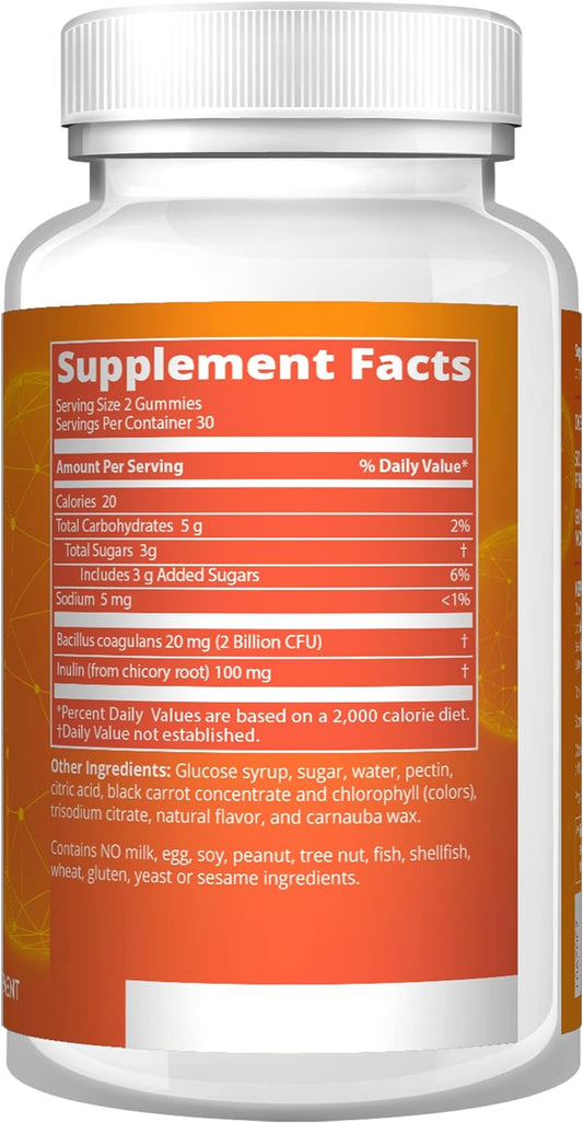 MRM Nutrition Probiotics Gummies | 2 Billion CFU | Digestive & Immune Support* | Natural Strawberry & Raspberry Flavored | Gelatin Free | Non-GMO | Vegan + Gluten Free | 30 Servings