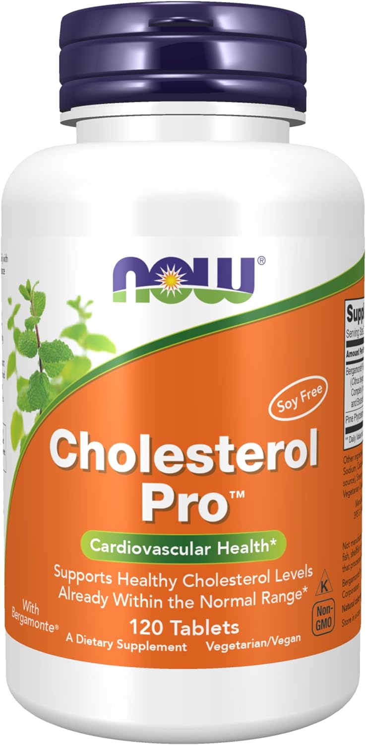 NOW Supplements, Cholesterol Pro? with Bergamonte? and Plant Sterols, Cardiovascular Health*, 120 Tablets