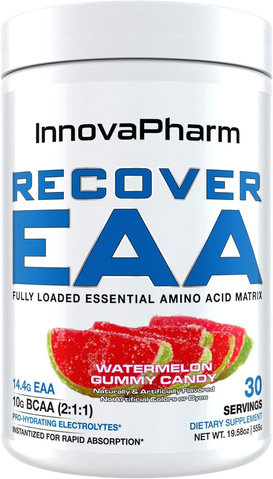 InnovaPharm Recover EAA Powder Watermelon Gummy Candy 19.5 Ounces