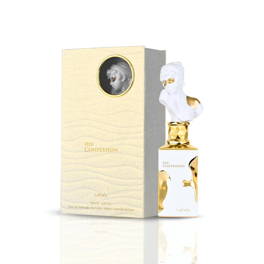 Lattafa His Confession For Men Eau De Parfum Spray, 3.4 Ounce / 100 Ml