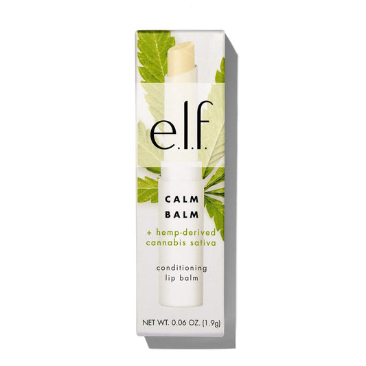 E.L.F. Calm Balm, Hydrates & Nourishes Lips, Infused With Hemp-Derived Cannabis Sativa, 0.07 Oz (1.9G)