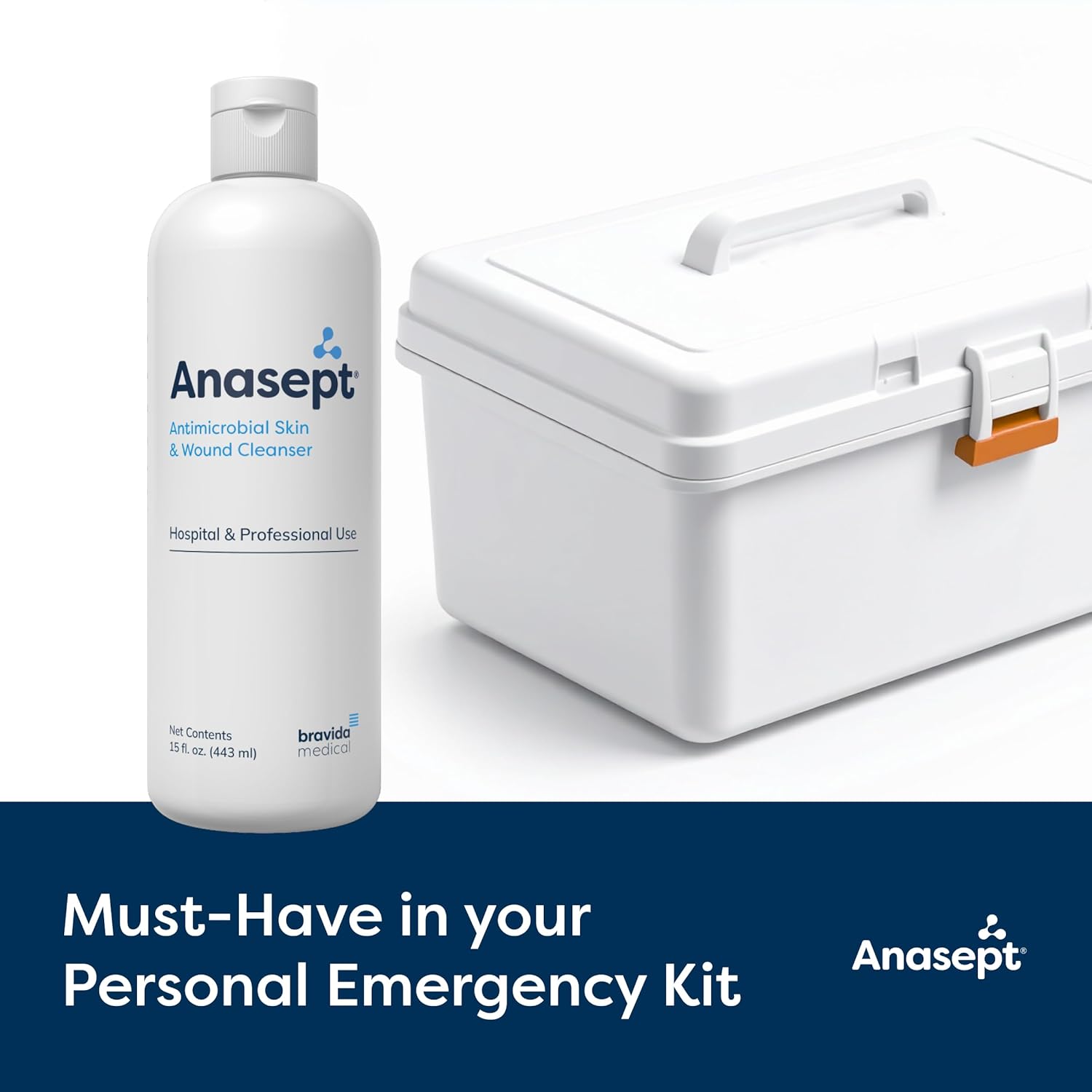 Anasept-Antimicrobial Skin And Wound Cleanser, 4 Oz Bottle With Dispensing Cap : Health & Household