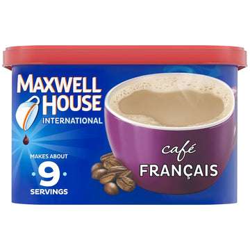 Maxwell House International Cafe Flavored Instant Coffee, Cafe Francais, 7.6 Ounce Canister