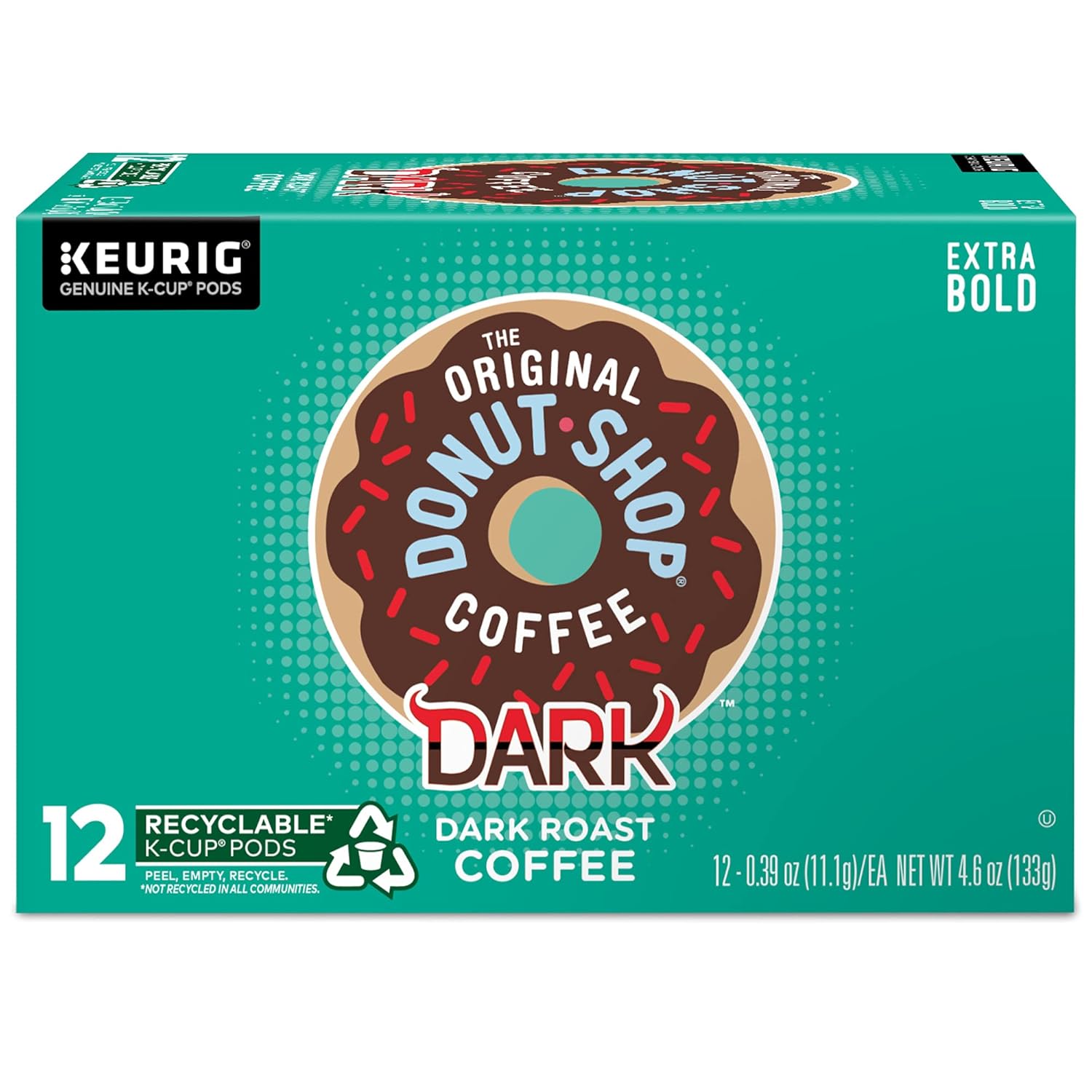 The Original Donut Shop Dark Roast Coffee, K-Cup, 12 ct