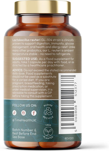 New: High Strength Lactobacillus Reuteri Probiotic – 6 Billion Cfu – 90 Capsules – Advanced Shelf Stable L Reuteri – Research-Backed Strain – Vegan – Gmp – Uk Made Supplement