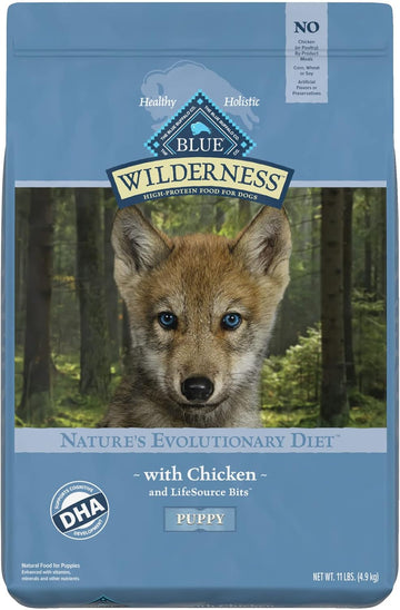 Blue Buffalo Wilderness High Protein, Natural Puppy Dry Dog Food, Chicken 11-Lb