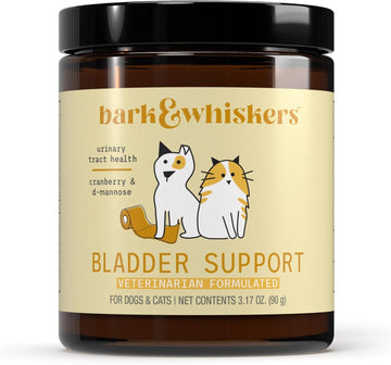 Bark & Whiskers Bladder Support, 3.17 Oz. (90 G), 90 Scoops, Supports Urinary Tract Health, With Cranbery & D-Mannose, Vet Formulated, Non-Gmo, Dr. Mercola