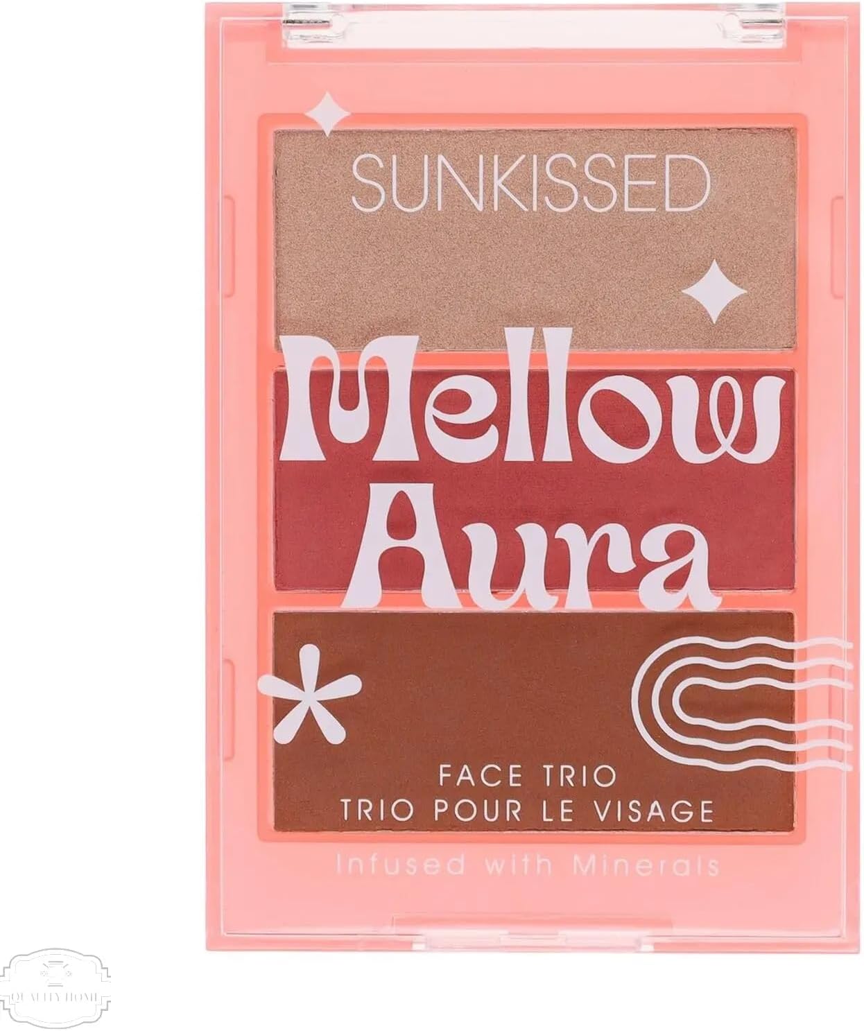 Sunkissed Mellow Auro Makeup Palette With Highlighter, Blush, And Bronzer Shades For On-The-Go Touch Ups