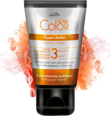 Joanna Ultra Color - Colour Enhancing Conditioner - Pink Shades Of Blond - Natural And Dyed Hair - Hair Care - Hydrating Moisturising Ammonia Free - Refresh And Enhance The Colour In 3 Minutes - 100 G