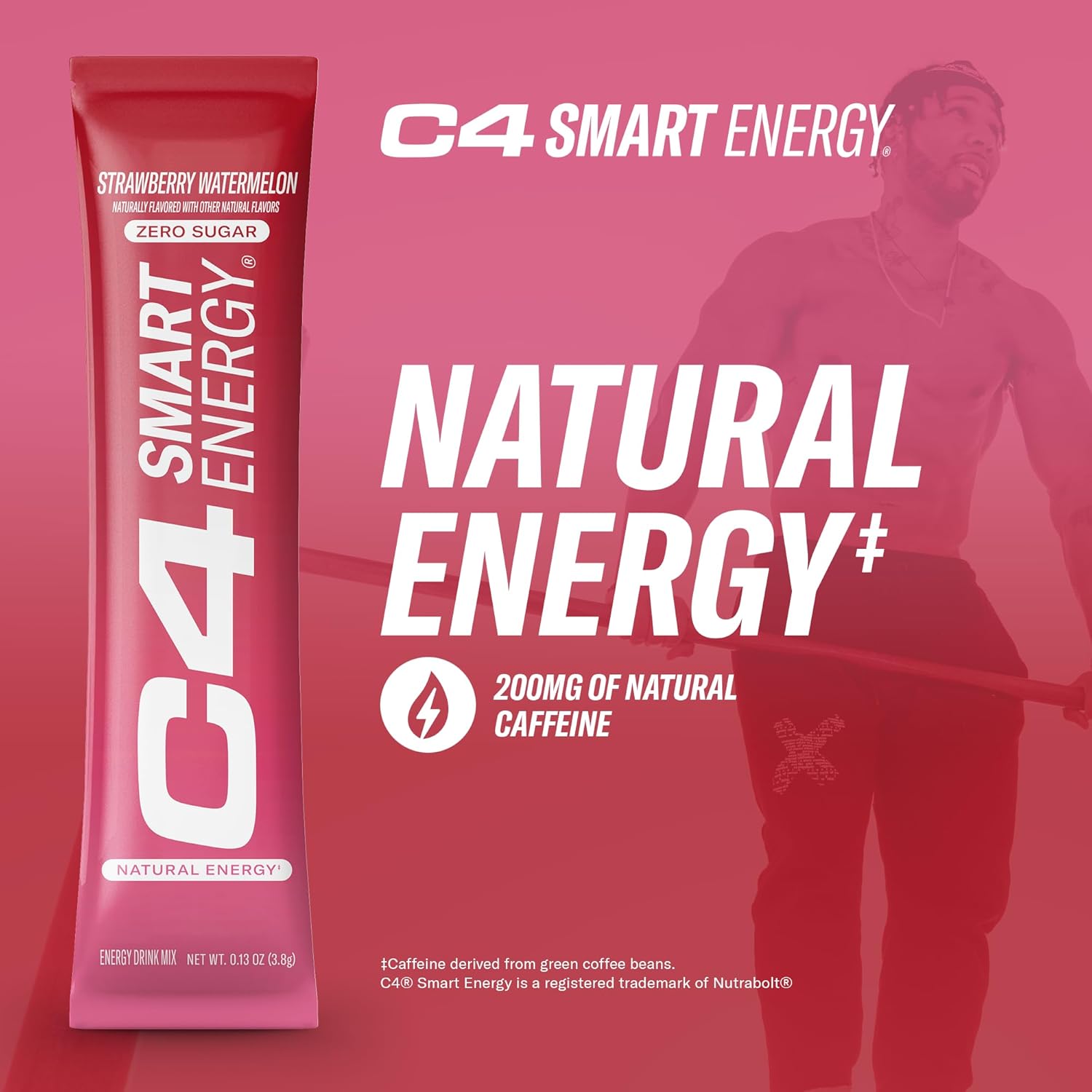 C4 Smart Energy Powder Stick Packs - Sugar Free Performance Fuel & Nootropic Brain Booster, Coffee Substitute or Alternative | Strawberry Watermelon - 14 Count : Health & Household