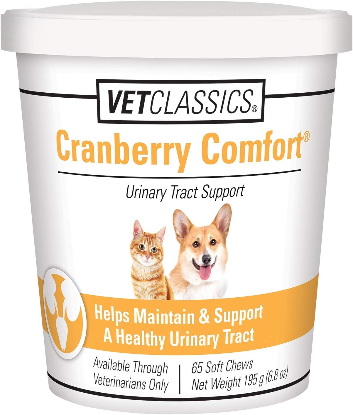 Vet Classics Cranberry Comfort Urinary Tract Pet Supplement For Dogs, Cats – Maintains Dog Bladder Health, Cat Bladder Control – Pet Supplements For Incontinence – 65 Soft Chews