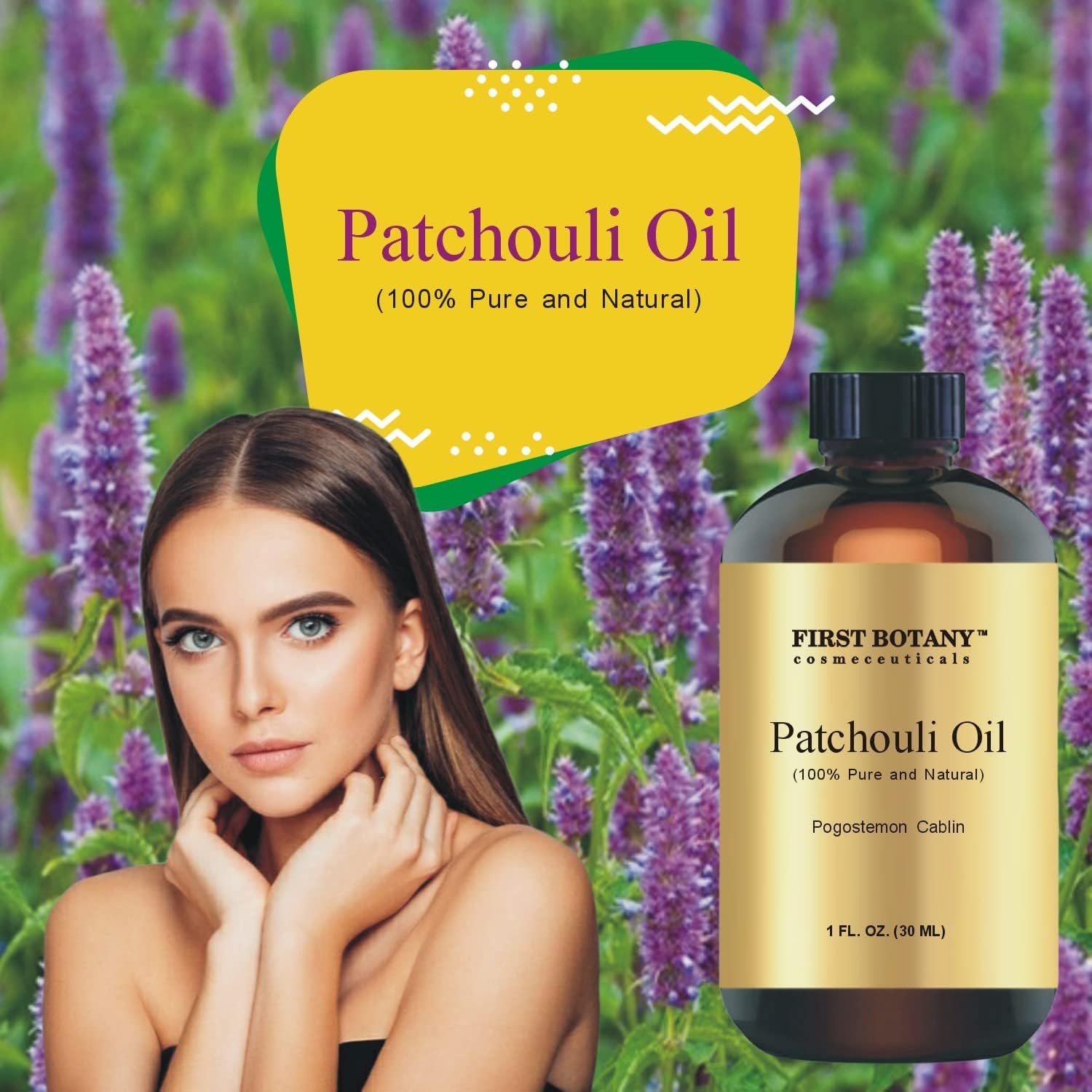 First Botany, 100% Pure Patchouli Essential Oil - Premium Patchouli Oil for Aromatherapy, Massage, Topical & Household Uses - 1 fl oz (Patchouli) : Health & Household