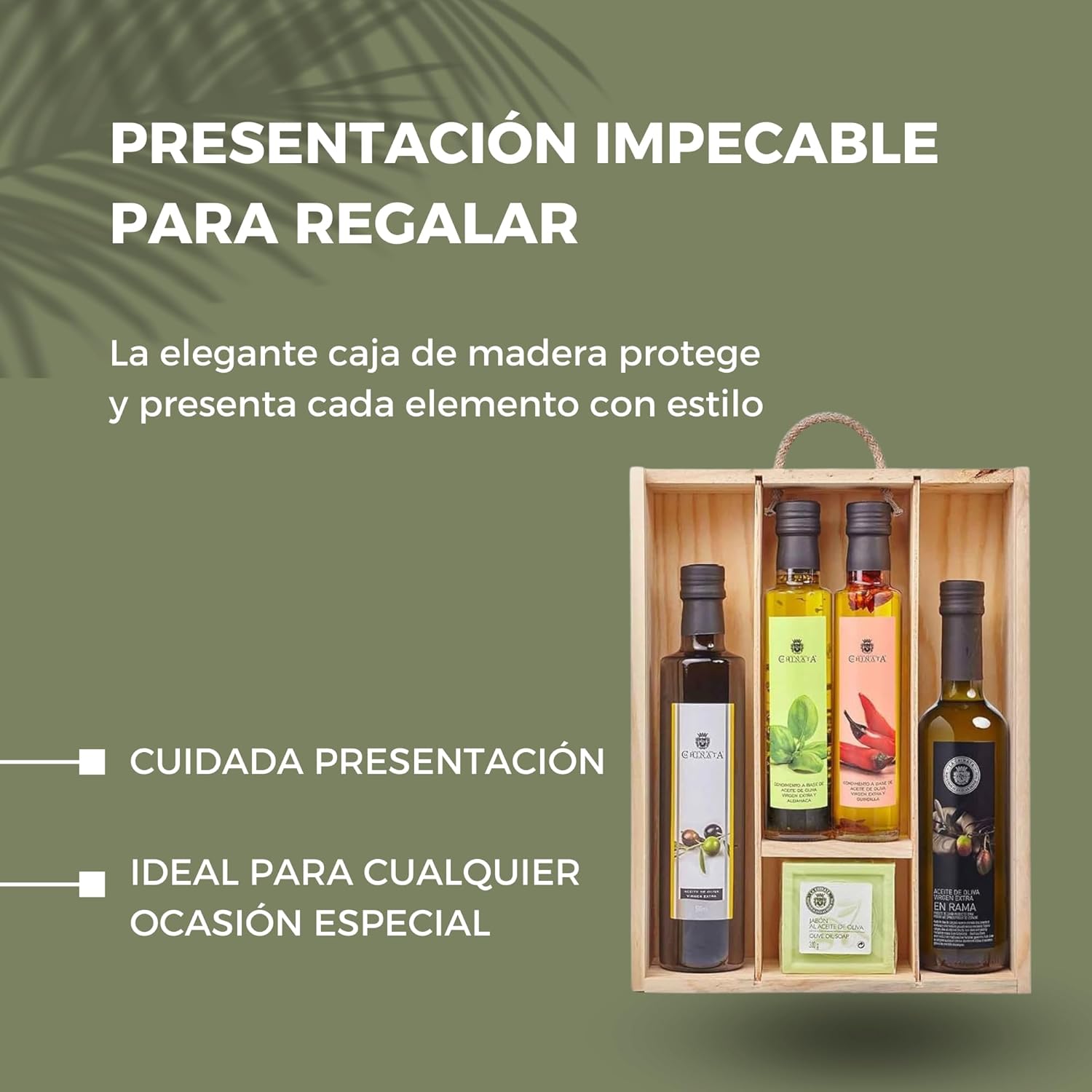 Large Extra Virgin Olive Oil Gift Pack In Wooden Case By La Chinata