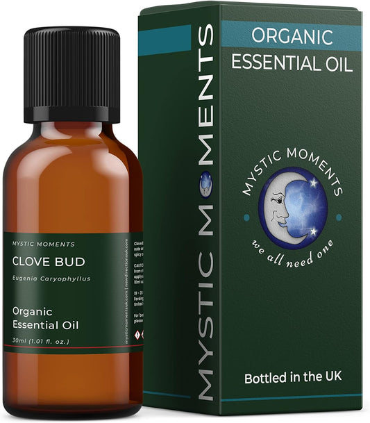 Mystic Moments | Organic Clove Bud Essential Oil 30Ml - Pure & Natural Oil For Diffusers, Aromatherapy & Massage Blends Vegan Gmo Free