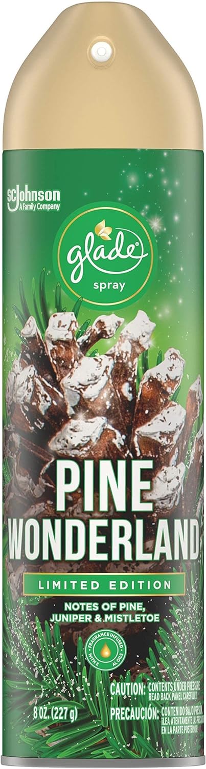 Glade Air Freshener Spray - Pine Wonderland - Holiday Collection 2020 - Net Wt. 8 OZ Per Can - Pack of 3 Cans3