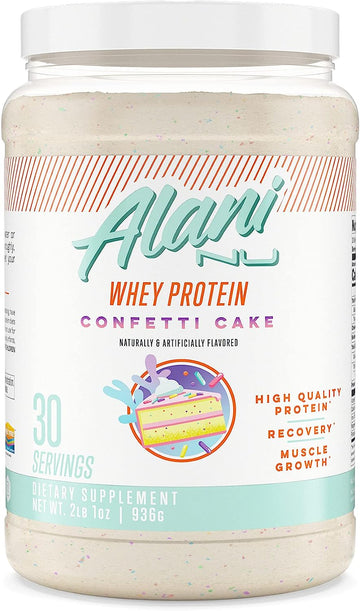 Alani Nu Whey Protein Powder Confetti Cake | 23g Protein with Low Suga