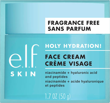 E.L.F. Skin Holy Hydration! Face Cream, Smooth, Non-Greasy, Lightweight, Nourishing, Moisturises, Softens, Absorbs Quickly, Suitable For All Skin Types