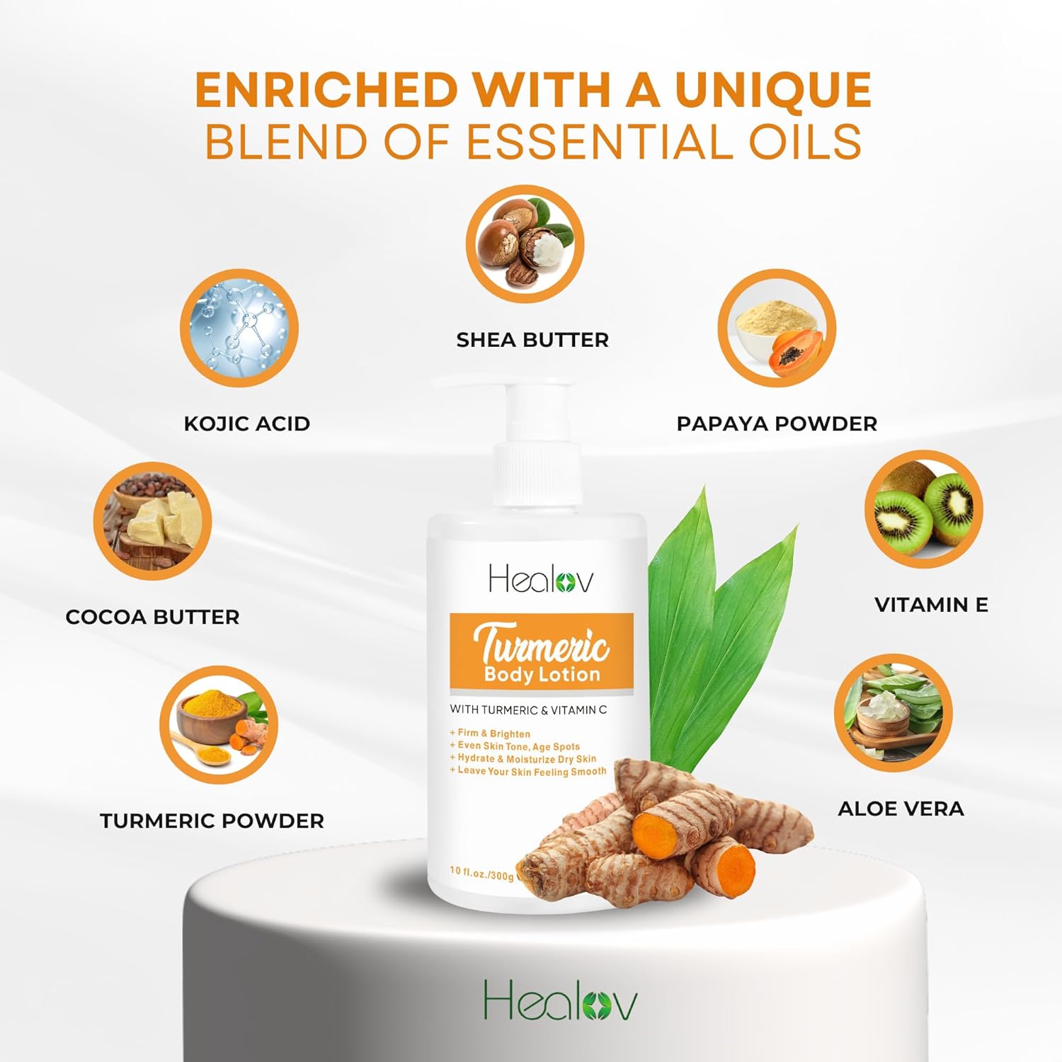 Herblov Turmeric Lotion For Dark Spots – Natural Skin Brightening Cream For Face & Body – Turmeric Face Cream To Cleanse Skin, Fight Acne, Even Tone, Clear Scars, Sun Damage, & Hyperpigmentation : Beauty & Personal Care