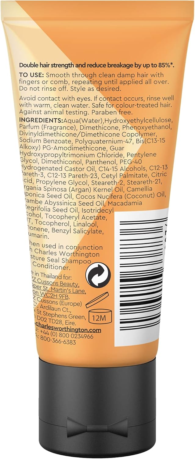 Charles Worthington Moisture Seal Nourishing Shampoo Takeaway, Travel Size, Coconut, Argan and Macadamia Oils, Salon Shampoo for Deep Moisture, 75ml : Amazon.co.uk: Beauty