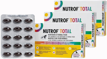 90 Nutrof Total Capsules – Eye Health Supplement With Lutein, Zeaxanthin, Omega 3, And Antioxidants | Daily Dose Of Essential Nutrients For Optimal Eye Health | 30 Capsules X 3 Packs (3-Month Supply)