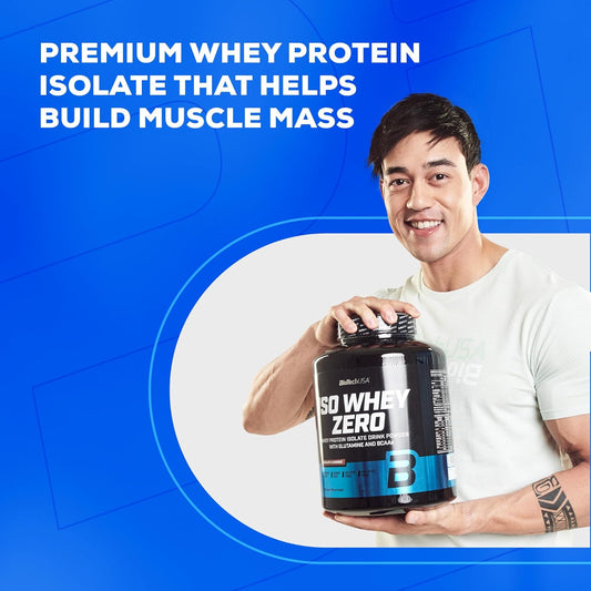 Biotechusa Iso Whey Zero | Premium Whey Protein Isolate | Grass-Fed | Enzyme-Free | Sugar- And Gluten-Free, 2.27 Kg, Caffé Latte
