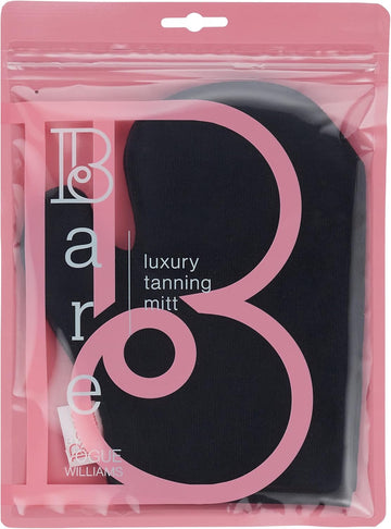 Bare By Vogue Exfoliating Mitt - Double-Sided Tan Mitt For Deep Exfoliation, Built-In Thumb For Secure Grip - Removes Dead Skin For Smooth, Radiant Complexion (One Size, Black)