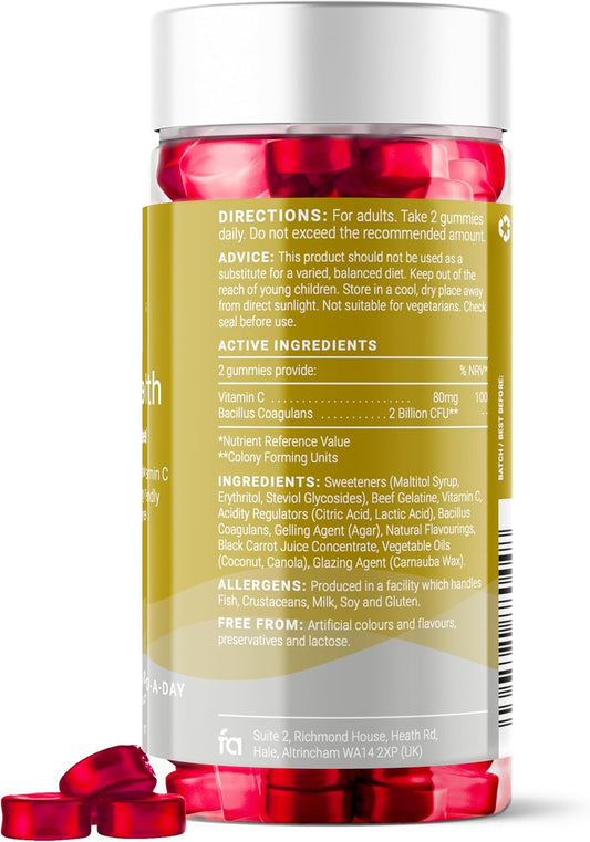 Feel Amazing Gut Health Probiotic Gummies - With 1 Billion Live Cultures & Vitamin C - 60 Orange-Flavored Gummies - 30-Day Supply (1)