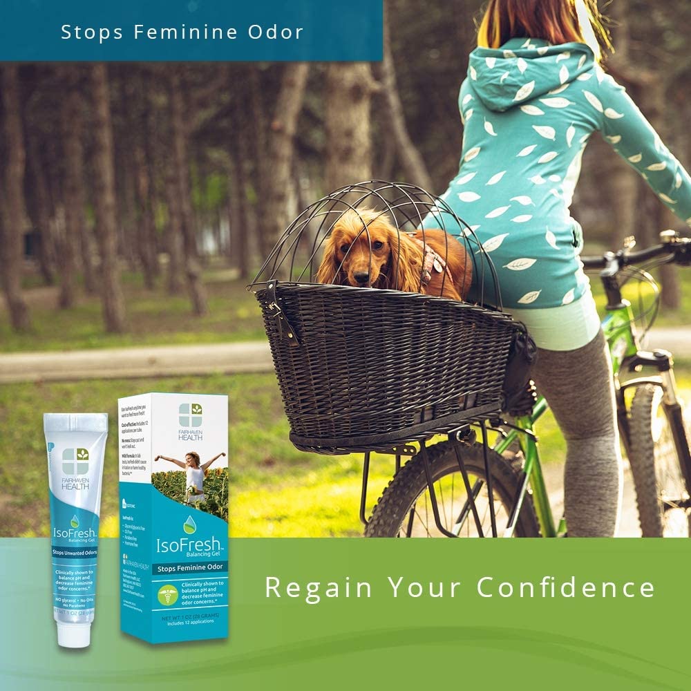 Fairhaven Health Isofresh Vaginal Ph Balance Gel For Women | Stop Feminine Odor | Yeast Balance With Naturally Derived Ingredients | Water Based | Made Without Parabens | 12 Applications