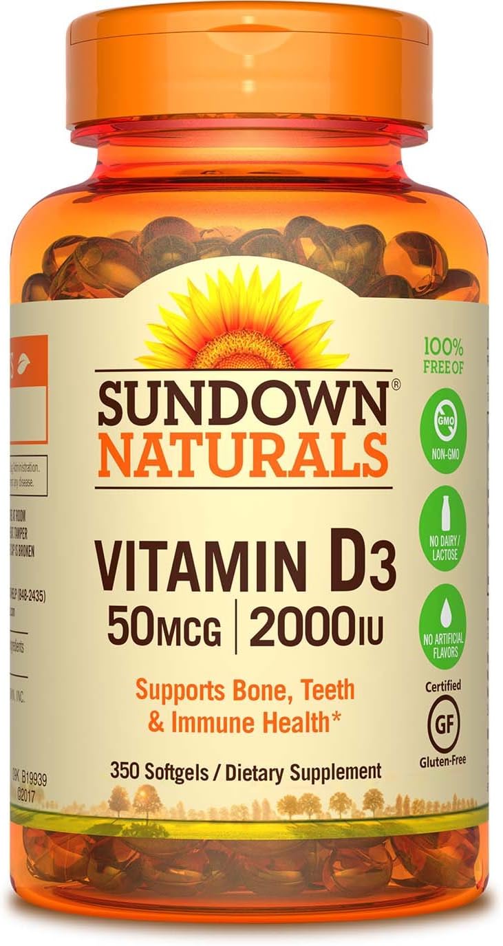 Sundown Vitamin D3 2000 Iu Soft Gels, 350 Count