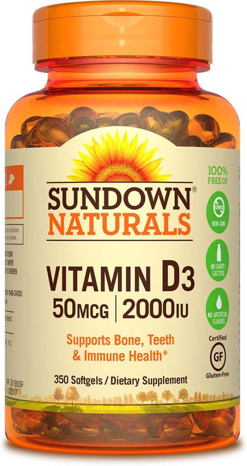 Sundown Vitamin D3 2000 Iu Soft Gels, 350 Count