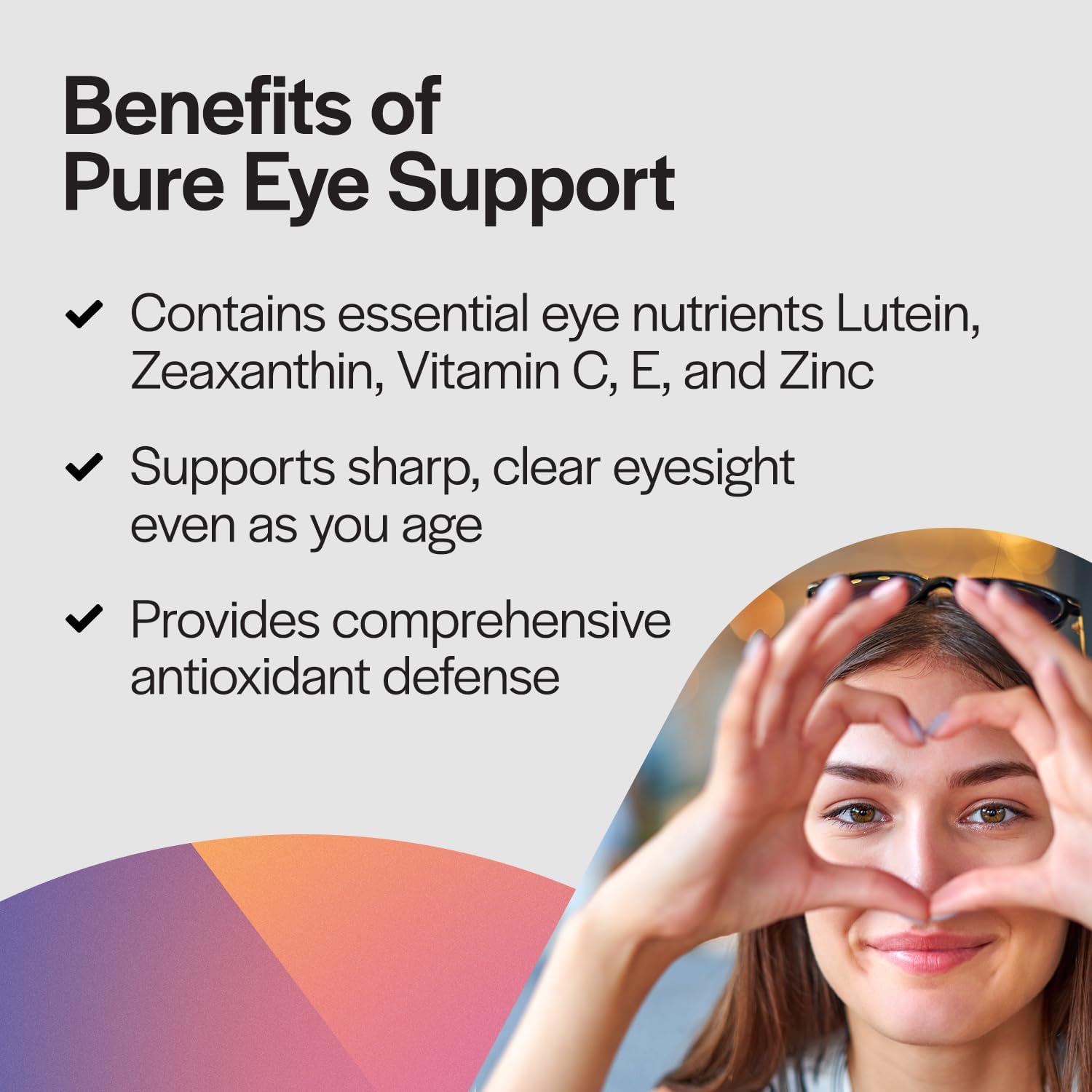 Pureformulas Pure Eye Support | Lutein And Zeaxanthin Supplement - 90 Vegetarian Capsules : Health & Household