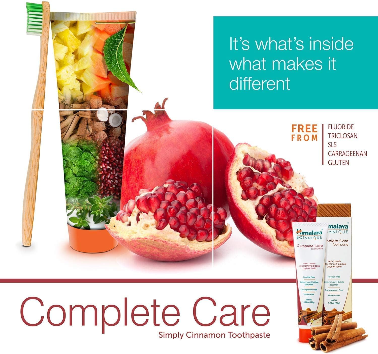 Himalaya Complete Care Toothpaste - Simply Peppermint Plus Simply Cinnamon 5.29 oz/150 gm -Bundle : Health & Household