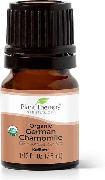 Plant Therapy Organic German Chamomile Essential Oil 2.5 Ml (1/12 Oz) 100% Pure, Undiluted, Therapeutic Grade