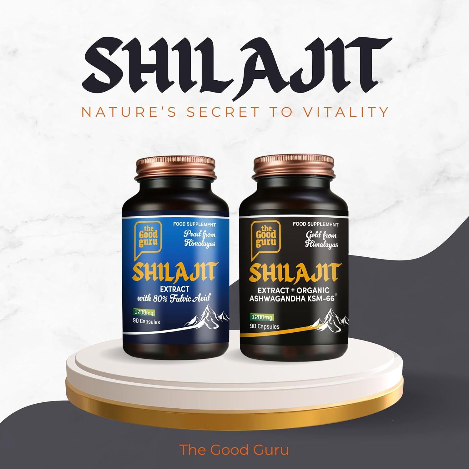 The Good Guru Himalayan Shilajit Capsules - 90 Capsules with 60% Fulvic Acid | Perl from Himalayan Shilajit Capsules for Men and Women : Amazon.co.uk: Health & Personal Care