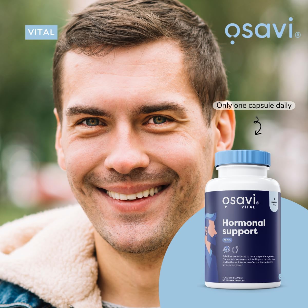 Osavi Hormonal – 30 Vegan Capsules | KSM–66® Ashwagandha, Selenium & Zinc for Male Fertility & Testosterone Support | Protects Cells from Oxidative Stress, Supports Reproductive Health : Amazon.co.uk: Health & Personal Care