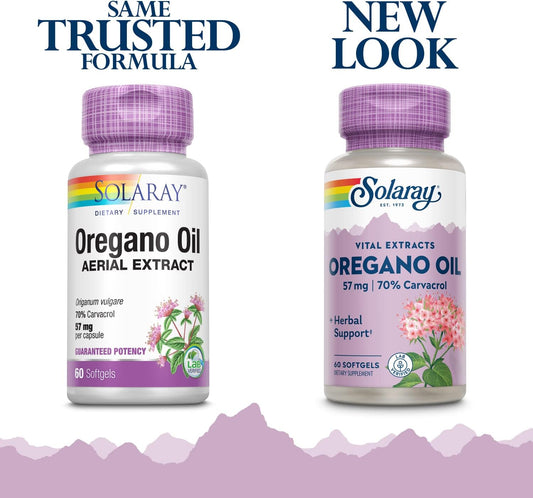 SOLARAY Oregano Oil 70% Carvacrol Supplement | 60 Count