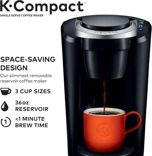 Keurig K-Compact Single-Serve K-Cup Pod Coffee Maker, Black