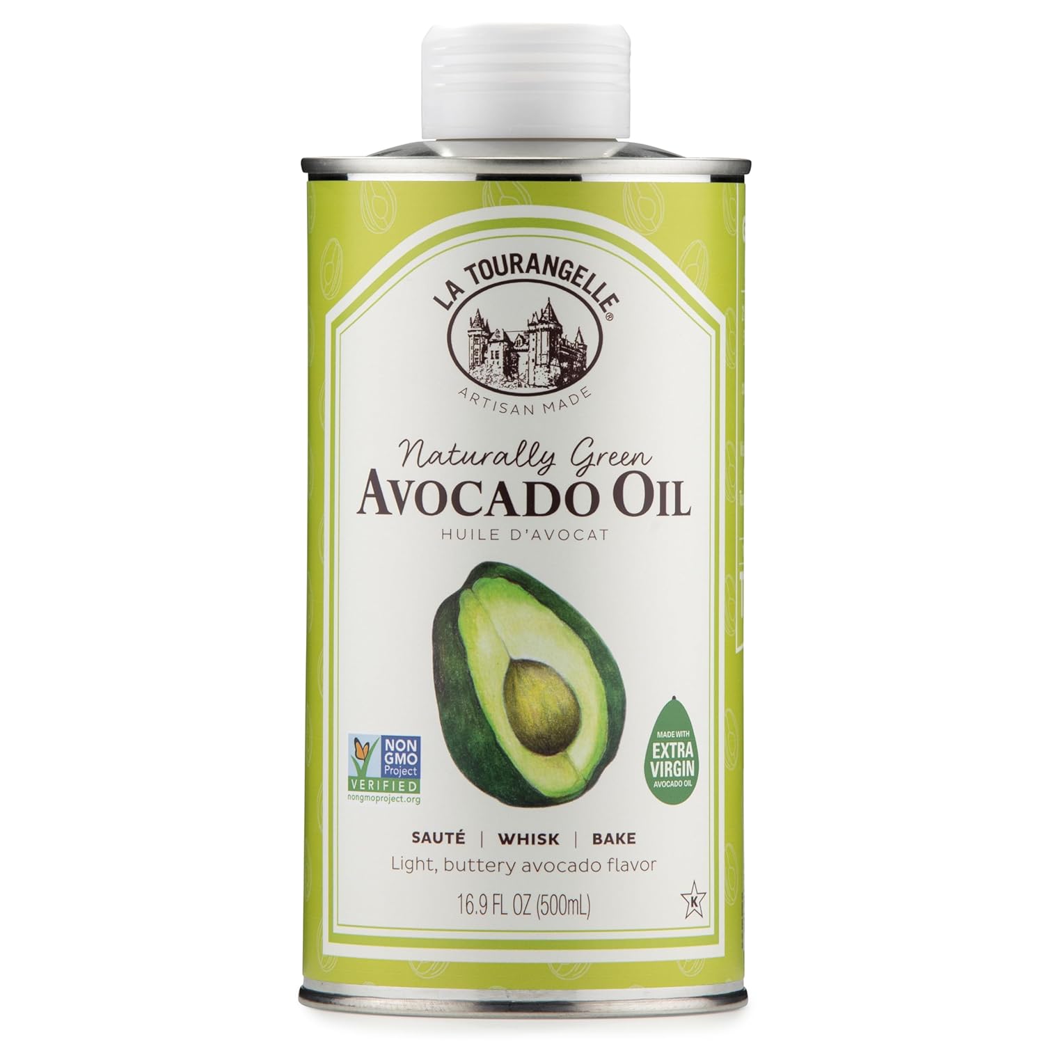 La Tourangelle, Avocado Oil, All-Natural Handcrafted From Premium Avocados, Great For Cooking, As Butter Substitute, And For Skin And Hair, 16.9 Fl Oz