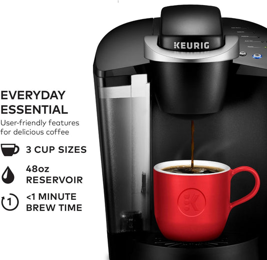 Keurig K-Classic Coffee Maker K-Cup Pod, Single Serve, Programmable, 6 To 10 Oz. Brew Sizes, Black